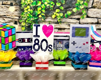 I love the 80s Theme| 80s Birthday Centerpiece | 80s Party Decoration | 80s Birthday | I love 80s Centerpiece | 80s Favors Decor INDIVIDUAL