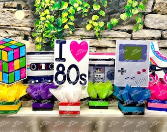 I love the 80s Theme| 80s Birthday Centerpiece | 80s Party Decoration | 80s Birthday | I love 80s Centerpiece | 80s Favors Decor INDIVIDUAL