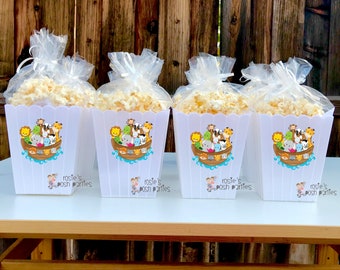 Noah's Ark Baby Shower | Noah's Ark Theme | Noah's Theme Birthday Popcorn Party Favors | Noah's Party Candy Favor SET OF 12