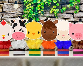 Farm Theme birthday Theme | Farm Theme Baby Shower | Barn Yard Party Centerpiece | Farm Animal Theme Party Centerpiece Decoration INDIVIDUAL