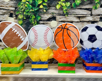 Sports Theme Centerpiece Sport Party Sports Birthday Soccer Football Baseball Basketball decoration Birthday Sport Theme Shower INDIVIDUAL
