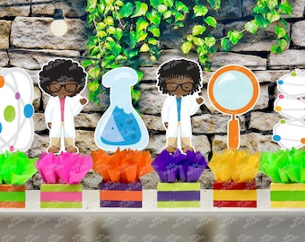 Science Birthday Theme Centerpiece Decoration | Science Party | Science Theme | DNA Party | Mad Scientist Party | Science Decor INDIVIDUAL