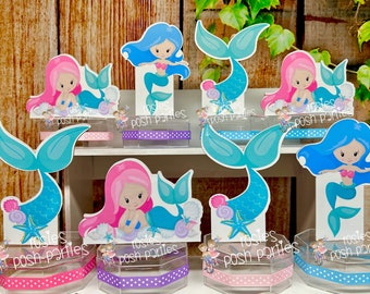 Mermaid Under The Sea Birthday Mermaid Baby Shower candy treat jar for birthday Mermaid birthday favor or birthday raffles favors SET OF 12