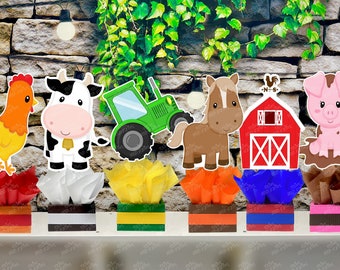 Piñata Animaux De La Ferme Pour Fête D'enfant - Décoration Murale Ou Suspendue - 33x28cm - Animation Anniversaire Sans Dégâts