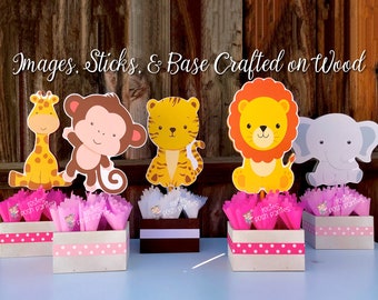 safari baby shower centerpiece etsy