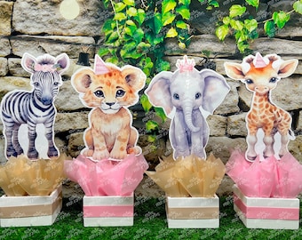 Jungle Baby Shower | Safari Birthday Theme | Jungle Theme | Safari Party Centerpiece Decoration | Jungle Animals Party | Lion INDIVIDUAL