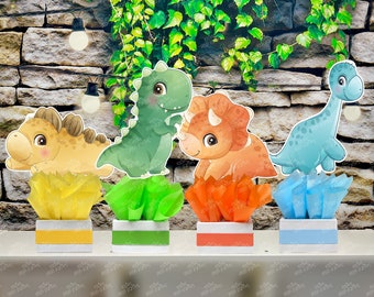 Avezano Hatching Soon Dinosaur Backdrop Banner - 6x3.6ft Watercolor Dino Baby Shower Decor - View #5
