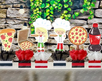 Pizza Party | Movie Pizza Birthday Party | Pizza Table Centerpiece | Italian Pizza Party | Slumber Pizza Theme | Pizza INDVDUAL