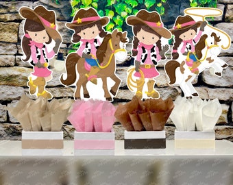 Cowgirl Theme | Cowgirl Birthday Party | Western Theme | Pink Western Cowgirl | Cowgirl Baby Shower | Western Centerpiece | INDIVIDUAL