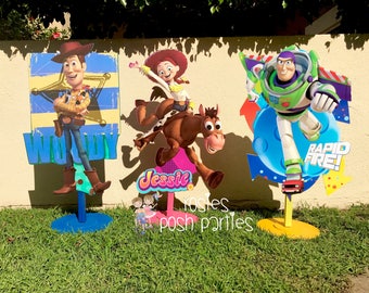 Toy Story Birthday Photo prop birthday party wood table centerpiece decoration Buzz Woody Jessie Photo Prop PRICE PER PIECE