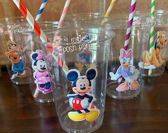 Mickey Mouse Clubhouse Theme | Birthday party Favor Cups | Clubhouse Party Mickey Minnie Party Cups | Mickey Minnie Donald Pluto VARIETY