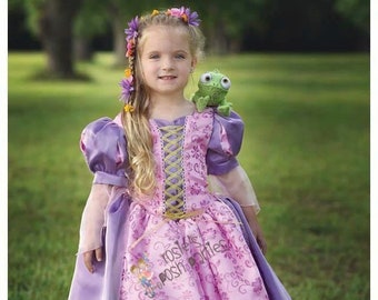 Details about   #50 Handmade Disney Tangled Princess Rapunzel dress up/costume 3mo-8Y Birthday? 