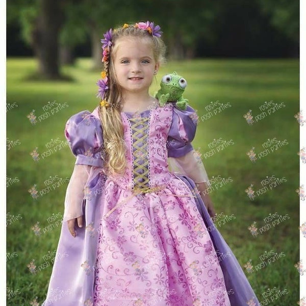 Tangled Rapunzel dress for Birthday costume or Photo shoot Tangled dress outfit Birthday dress costume Princess dress for Birthday party