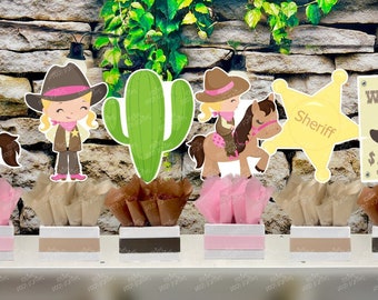 Cowgirl Theme | Cowgirl Birthday Party | Western Theme | Pink Western Cowgirl | Cowgirl Baby Shower | Western Centerpiece | INDIVIDUAL