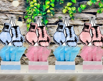 Boxing Gloves Baby Shower Theme | Gender Reveal Boxing Theme | Boxer Theme Centerpiece Decoration | Boxing Gender Reveal Party INDIVIDUAL