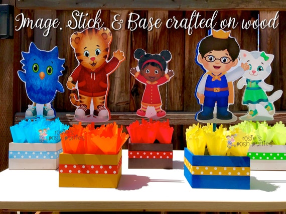 Daniel Tiger Birthday Party Wood Guest Table Centerpiece Etsy