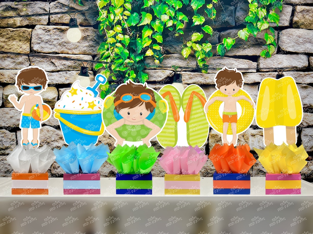 Pool Party | Pool Theme | Pool Birthday Party | Pool Centerpiece | Pool ...