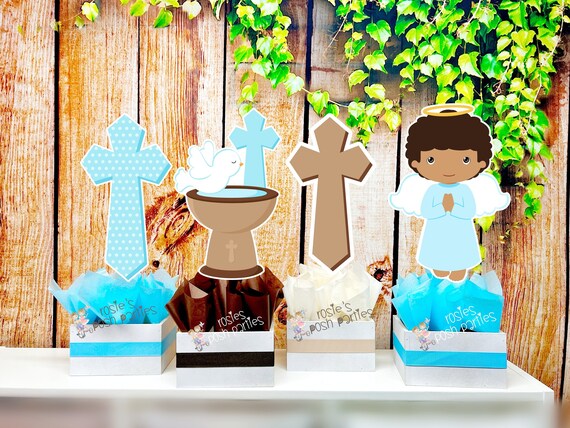 African American Baptism centerpieces | Baptism Angel | Christening Decoration | Baptism Religious Theme Centerpiece Decoration INDIVIDUAL Il_570xn
