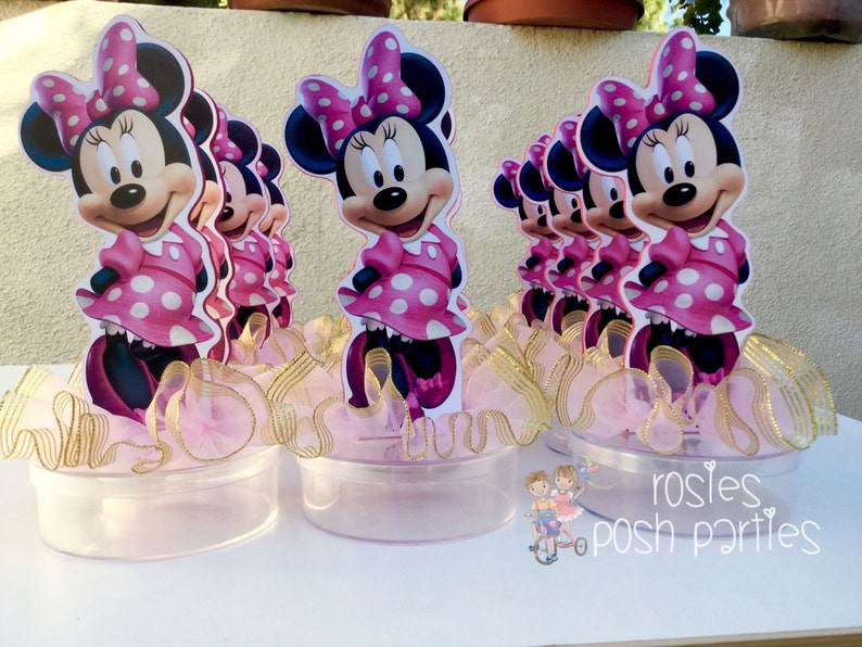 Gold Minnie Mouse candy treat jars for birthday gift birthday | Etsy