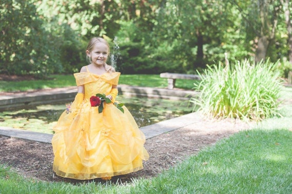Princess Belle dress for Birthday costume or Photo shoot Belle dress outfit Birthday dress Belle costume Princess dress for Birthday party Il_570xn