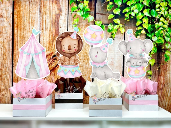 Pink Circus Baby Shower Theme | Circus Theme Decoration | Girl Circus Birthday Theme | Pink Circus Party Theme | Centerpiece INDIVIDUAL Il_570xn