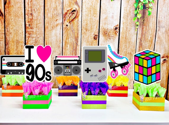 I Love The 90s Birthday Bash Party Centerpieces 90s Party Etsy 日本