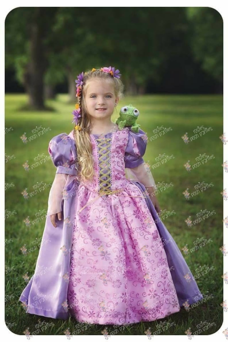 princess Rapunzel dress gown halloween costume outfit theme