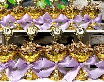Rosary Favor | First Communion Favor | Holy Cup Favor | Recuerdo de Primera Comunion | Mini Rosary | Beaded Rosaries | Communion VARIETY