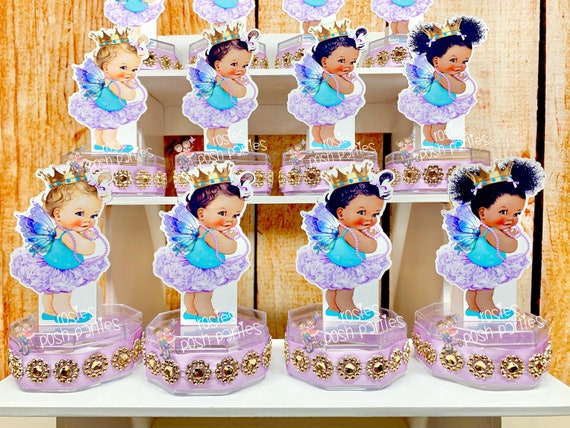 Princess Fairy Theme | Butterfly Baby Shower Favor | Princess Party | Ballerina Birthday Candy Jars | Lavender Gold Fairy Theme SET OF 12 Il_570xn