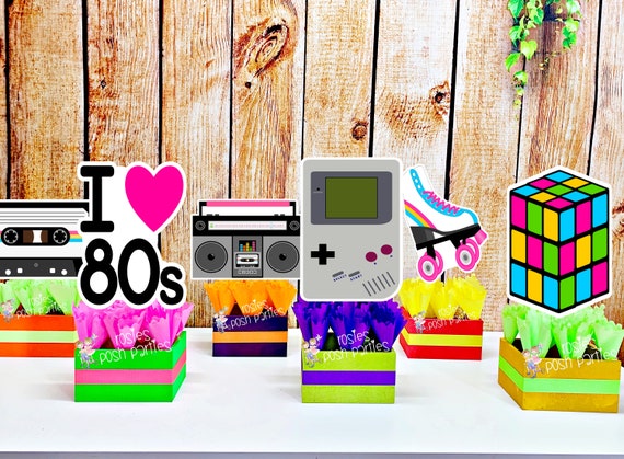 I Love The 80s Birthday Bash Party Centerpieces 80s Party Etsy 日本