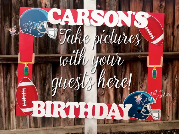 Sports photo booth Baseball Football Soccer Basketball birthday party photo booth or photo prop decoration Sports Frame Sports Decoration Il_570xn
