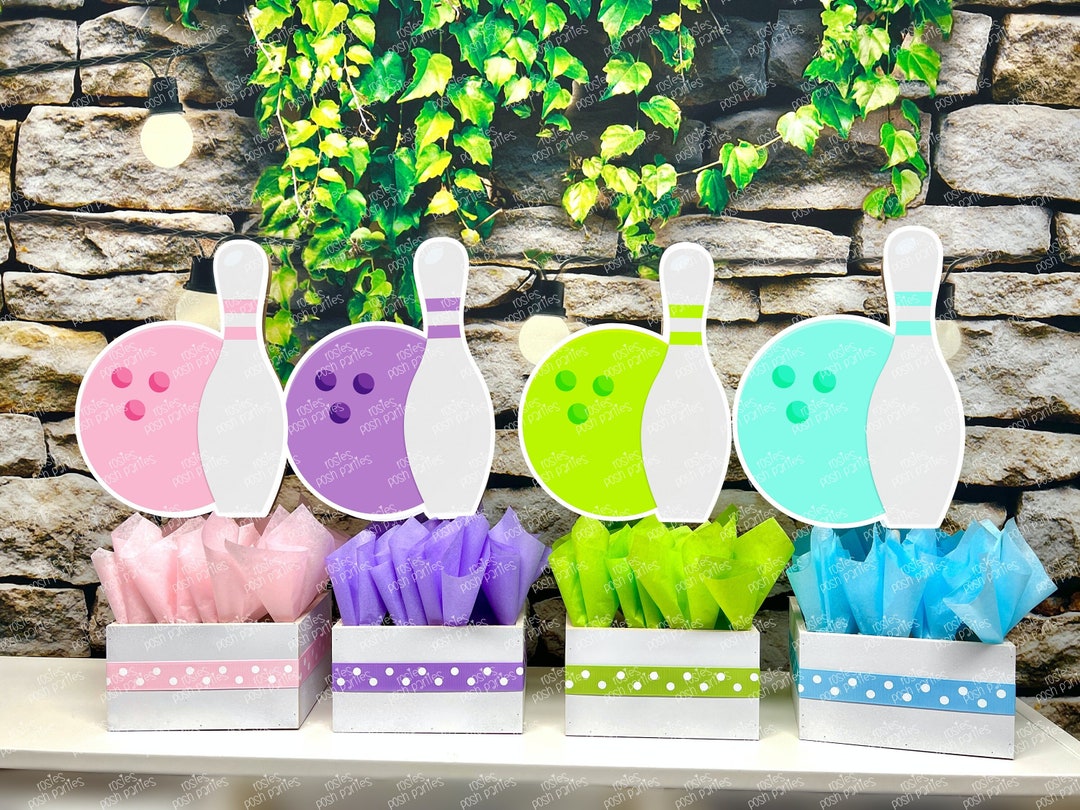 Bowling Theme Birthday Party Decoration Centerpiece Bowling Etsy