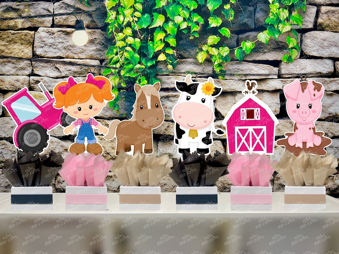 Pink Farm Theme Girl Farm Birthday Pink Farm Party Farm - Etsy