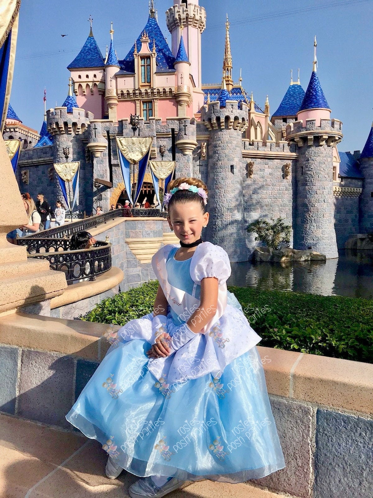 Robe princesse LED déguisement Cendrillon dans son carrosse