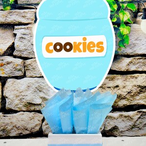 Cookies and Milk Birthday Baby Shower Theme Party Decoration Table Centerpiece