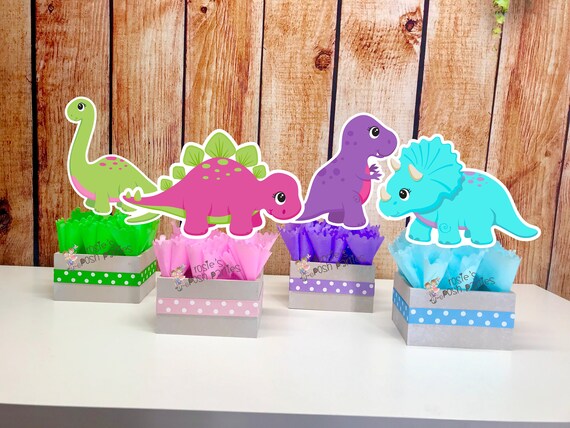 Dinosaur birthday party Girl Pink Dinosaur centerpiece Dinosaur party decoration Favors Rex Birthday wood guest table centerpiece INDIVIDUAL Il_570xn