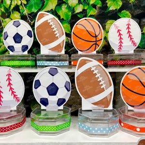 Sports Theme Birthday Baby Shower Favors candy treat jar for birthday or Baby Shower gift Sports birthday favor Sports baby Shower SET OF 12