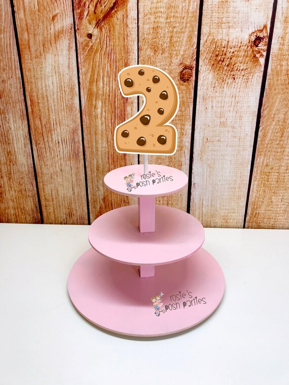 Cookie and Milk Theme birthday party wood guest table centerpiece decoration Cookies and Milk baby shower Cookies Birthday Cupcake Stand Il_570xn