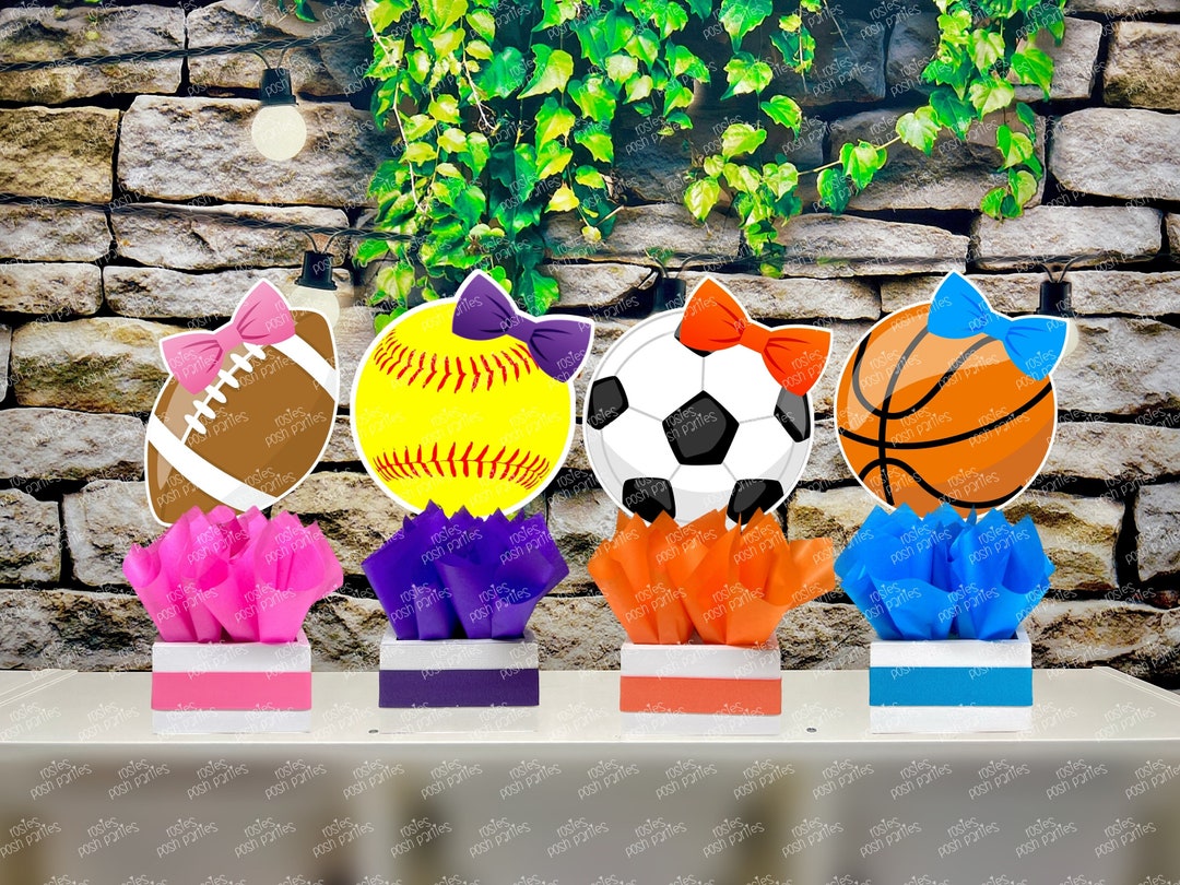 Lot De 4 Nappes De Fête Sport - 220x130 Cm - Motifs Football, Basket, Baseball... - Imperméables, Réutilisables Ou Jetables - 4