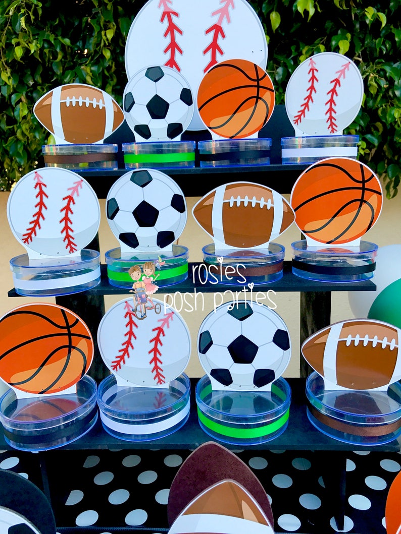 Sports Theme Birthday Baby Shower Favors Candy Treat Jar For Or Gift Favor Set Of 12