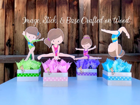 Girl Gymnast Birthday Centerpiece Gymnast Centerpiece Birthday