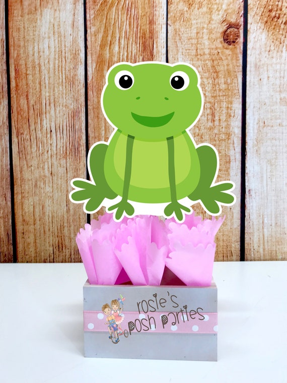 Girl Frog Birthday Party Favor Centerpiece Pink Girl Frog Etsy