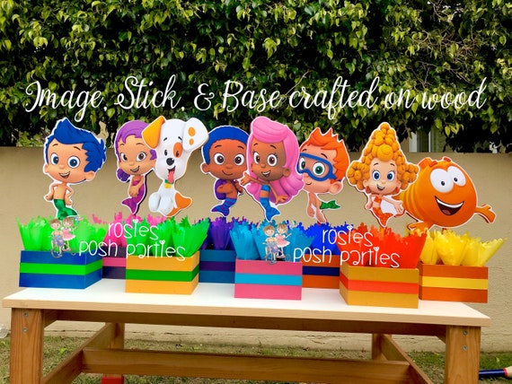 Bubble Guppies Centerpiece Wood Handcrafted For 1st 2nd 3rd Etsy