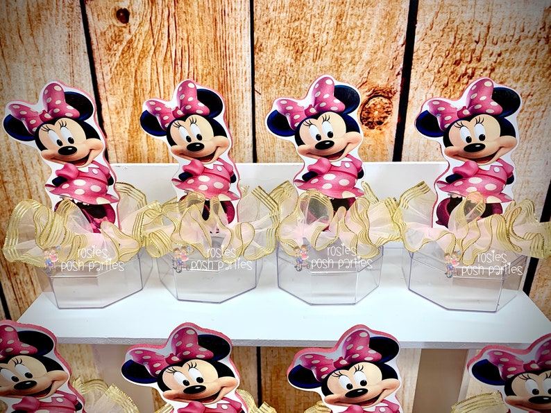 Gold Minnie Mouse Candy Treat Jars for Birthday Gift Birthday | Etsy