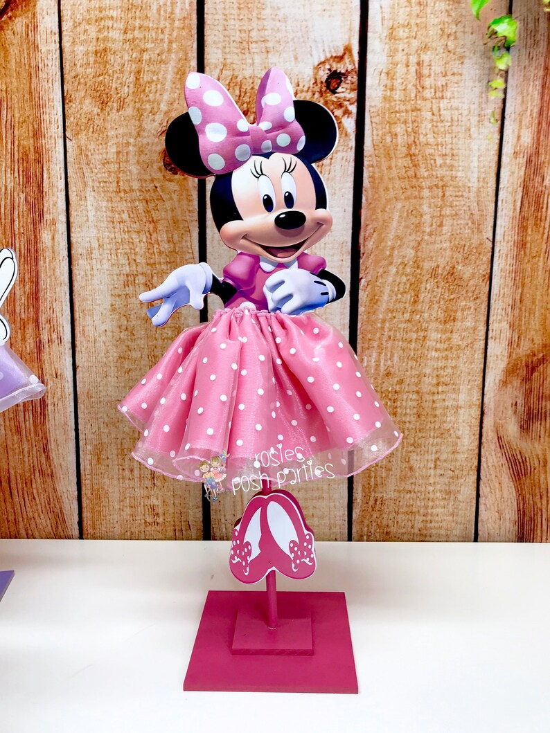 Minnie Mouse Birthday Decoration Tutu pink or red wood