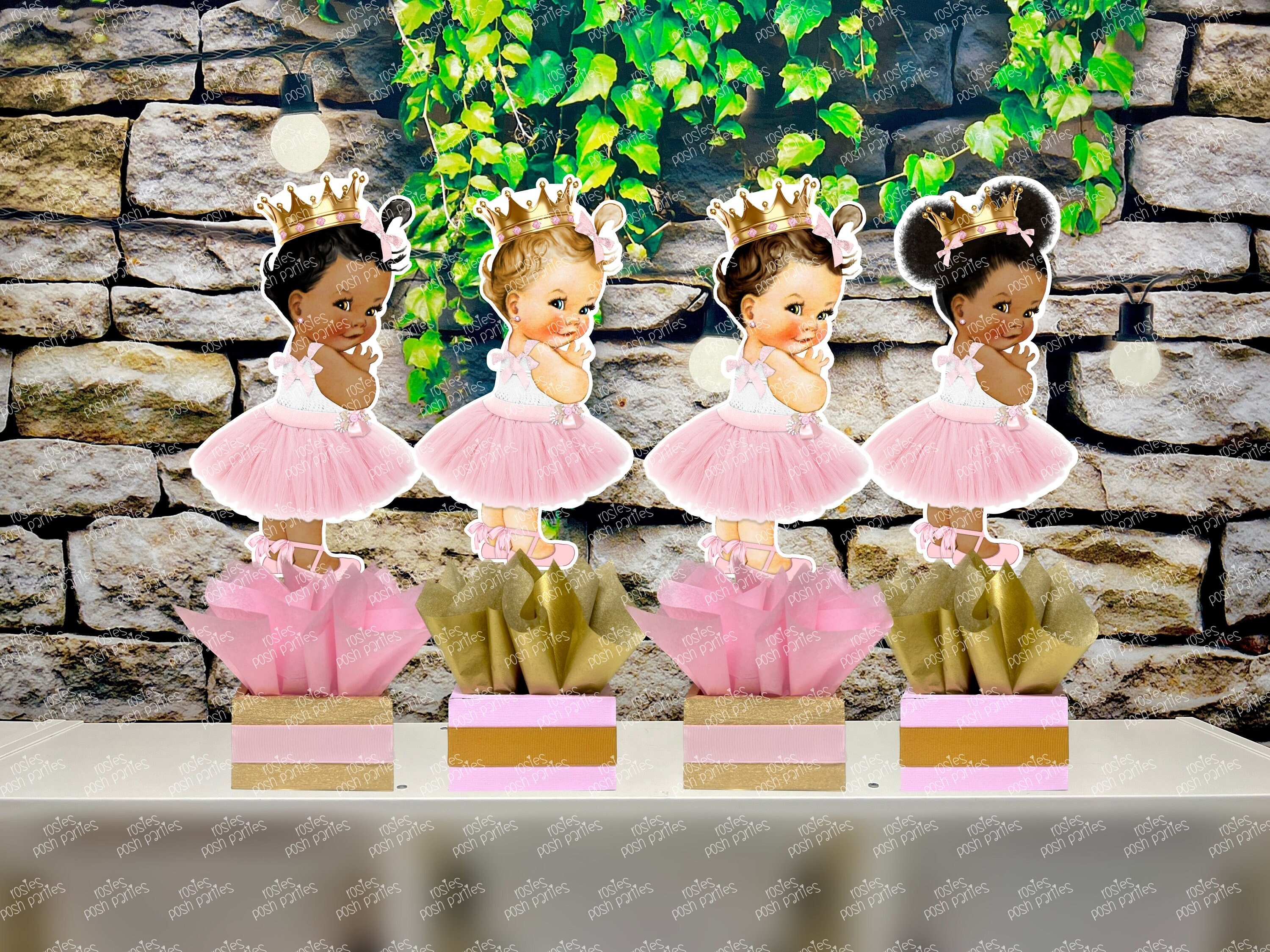 Shower Decorations Royal Girl Baby Shower Birthday Pink And Gold