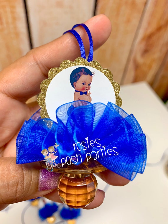 Royal Prince Baby Shower | Prince Pacifier Favor | Royal Prince Blue Diaper Favor | Prince Baby Shower Theme | Baby Shower Favor | SET OF 12 Il_570xn