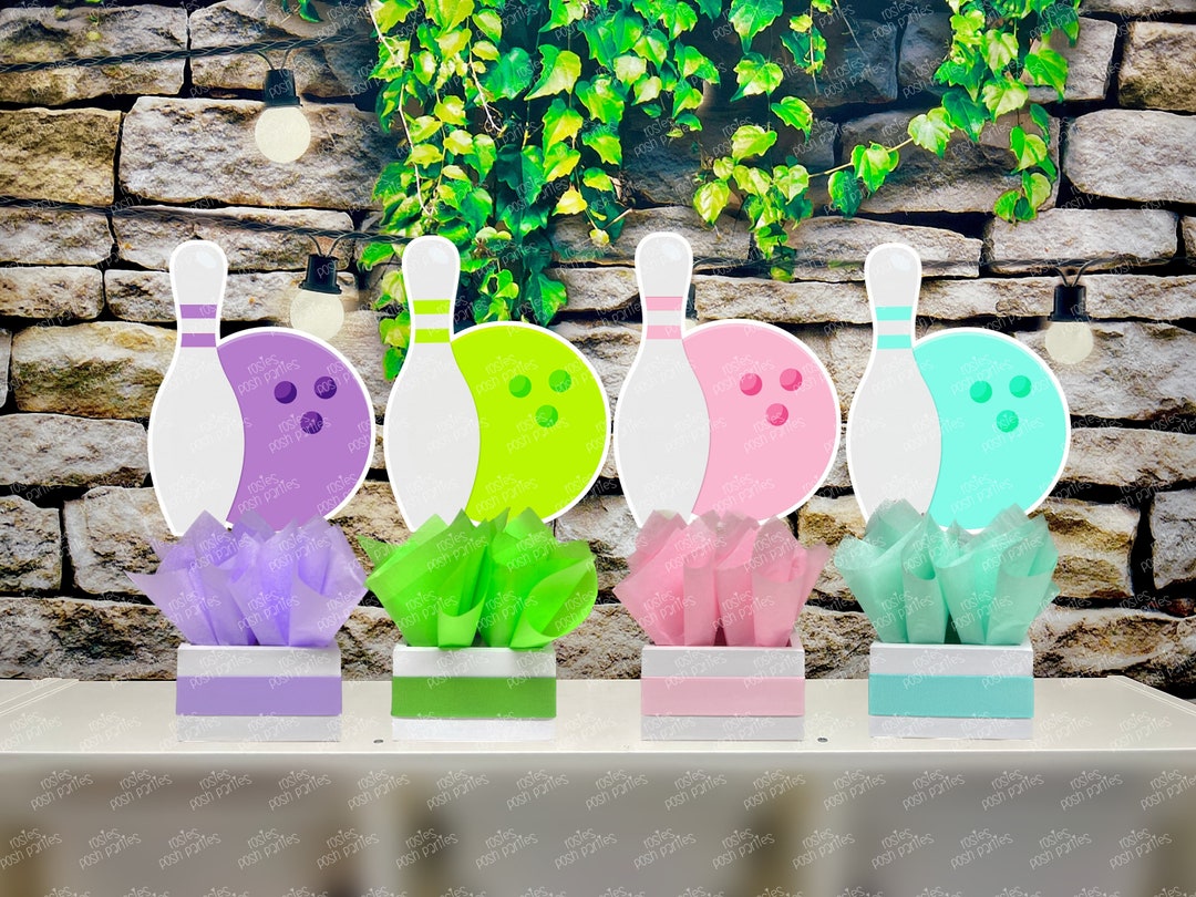 Bowling Theme Birthday Party Decoration Centerpiece Bowling Strike