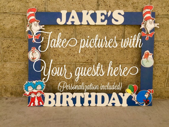 Dr Seuss Photo Frame Booth Baby Shower Birthday Party Picture Etsy