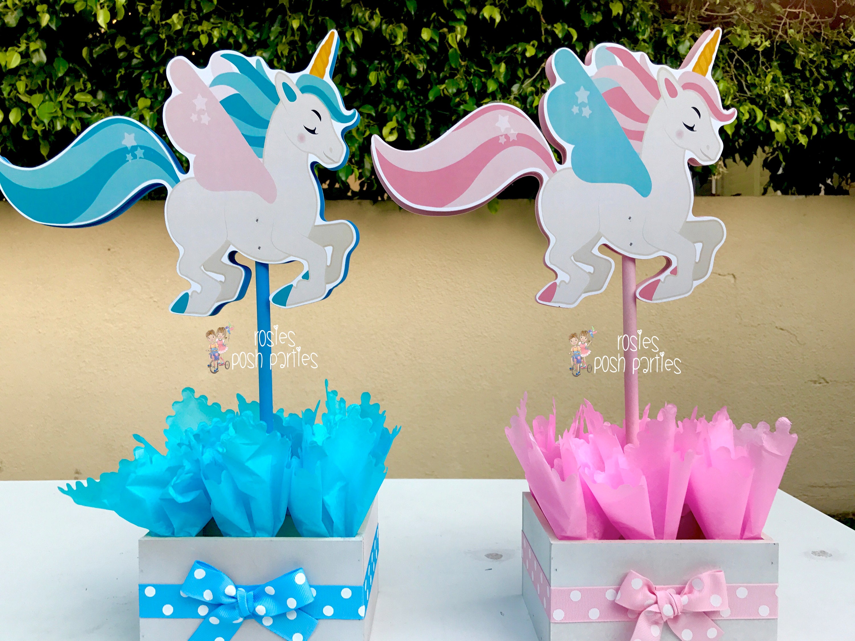 Unicorn centerpiece Unicorn party guest Centerpiece or Main | Etsy